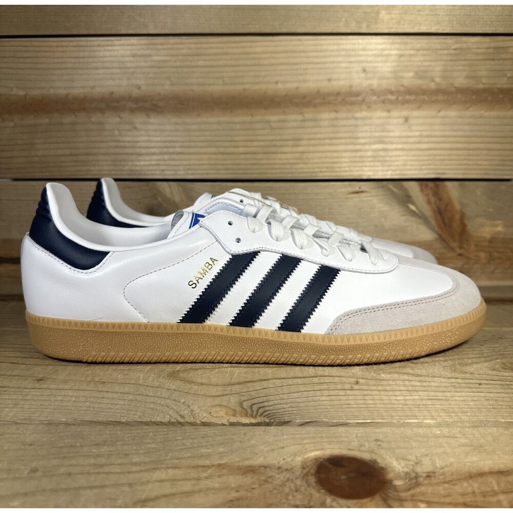 NEW Mens Size 13 - Adidas Samba OG “White Night Indigo Gum” Low Top Shoes IF3814